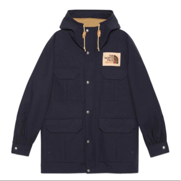 GUCCI　21AW ×THE NORTHFACE　MOUNTAIN Gucci x The North Face Nylon Mountain Jacket Navy
